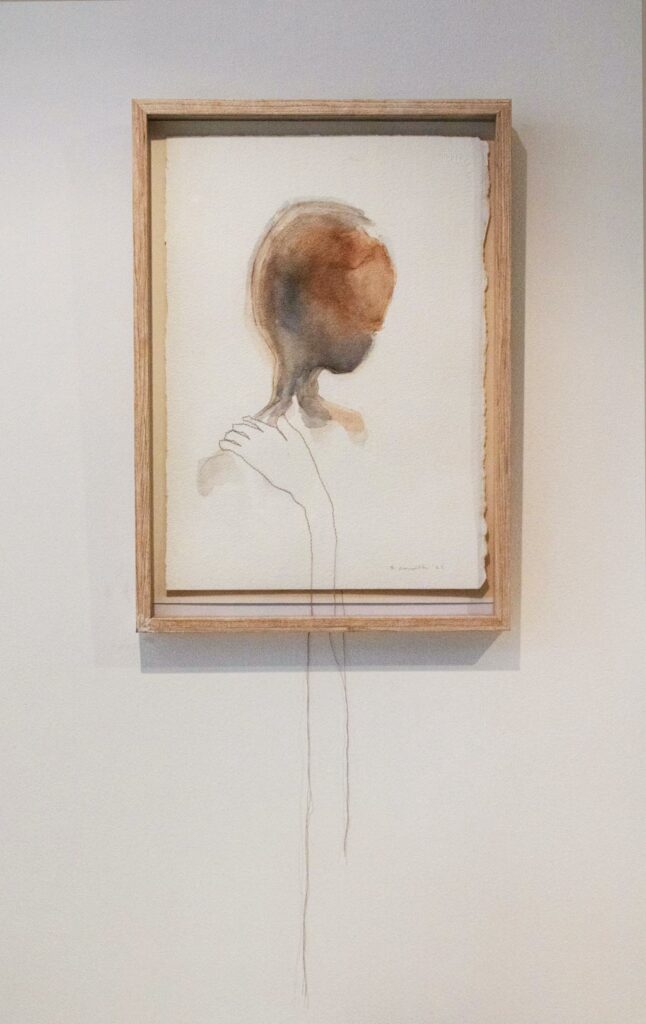 Fragilité 2021 40x50 cm aquarel, zijde